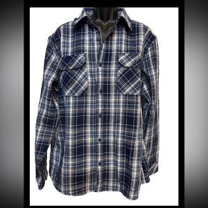 Pacific Trail Men’s 100% Cotton Long Sleeve Blanket Flannel Button Up Shirt  L